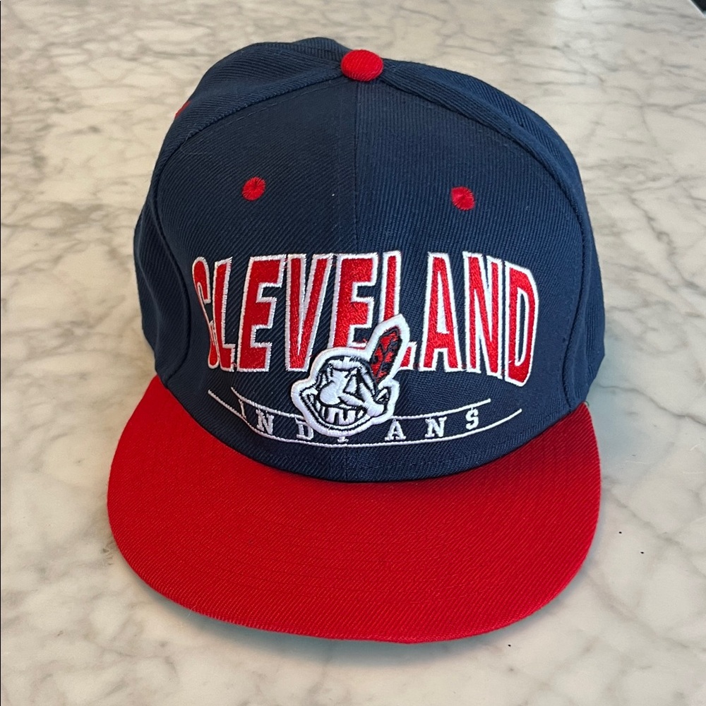 47 Brand Vintage Cleveland Indians Navy and Red Cap